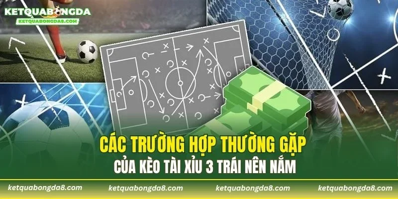 Các trường hợp thường gặp của kèo tài xỉu 3 trái nên nắm