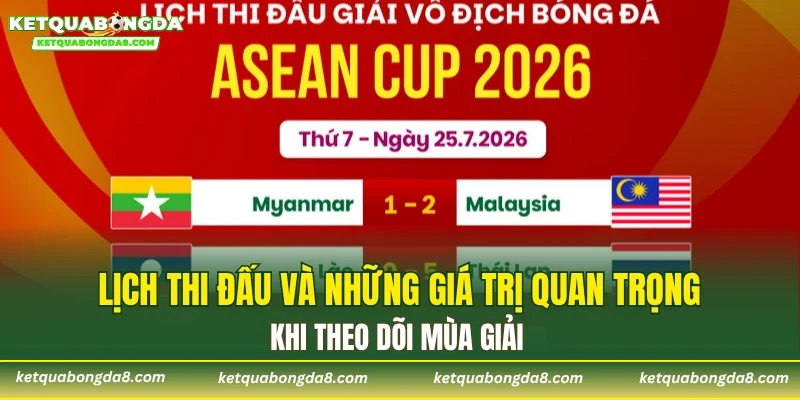 Lịch thi đấu và những giá trị quan trọng khi theo dõi mùa giải