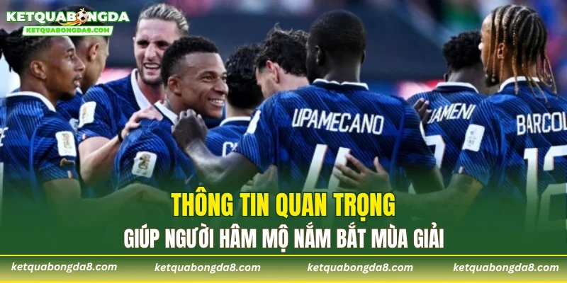 Thông tin quan trọng giúp người hâm mộ nắm bắt mùa giải